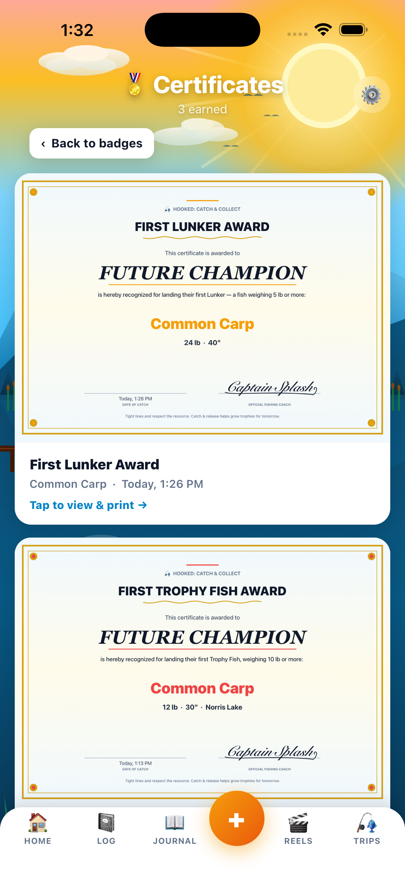 Printable lifetime certificate awarded to a kid